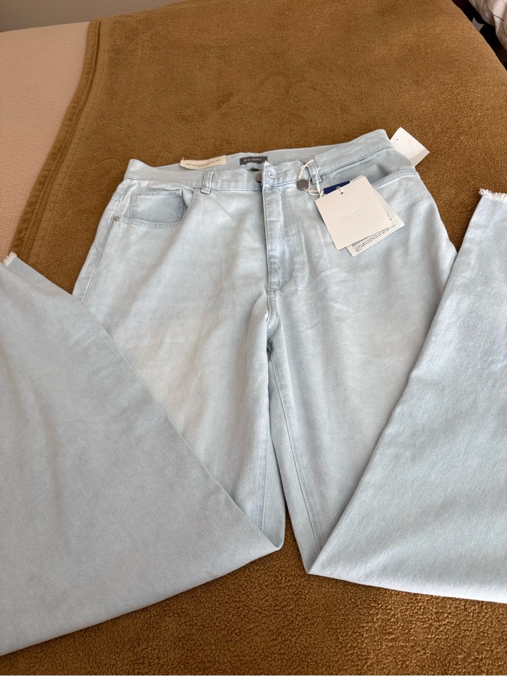 DL 1961 clean dyed wide leg Light Blue cotton Women’s Jeans Sz 32 NWT